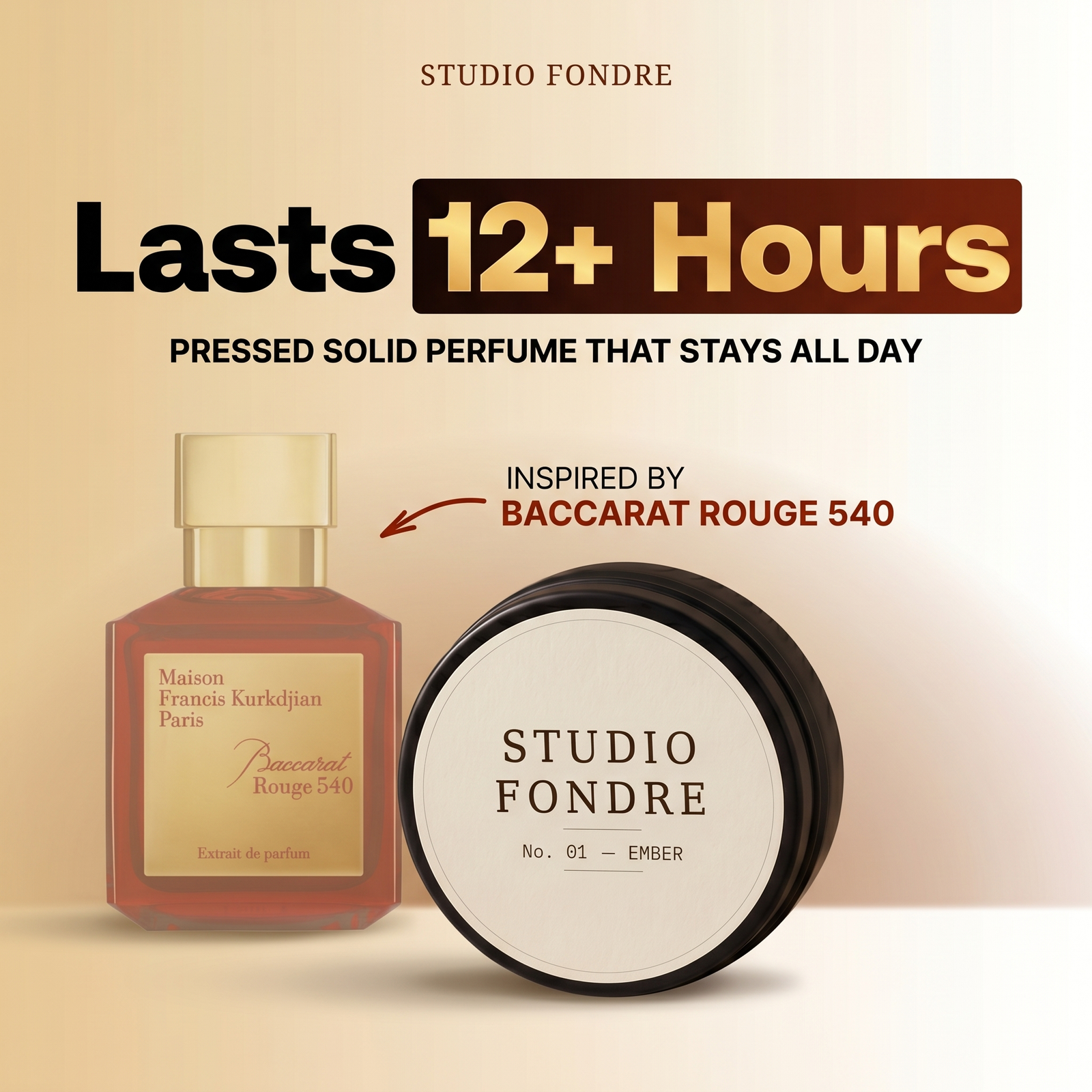 STUDIO FONDRE No. 01 EMBER — solid perfume in the spirit of Baccarat Rouge 540